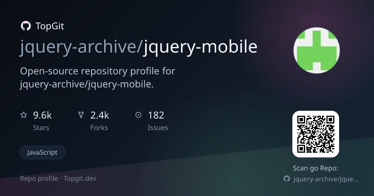 TopGit repo profile image for jquery-archive/jquery-mobile