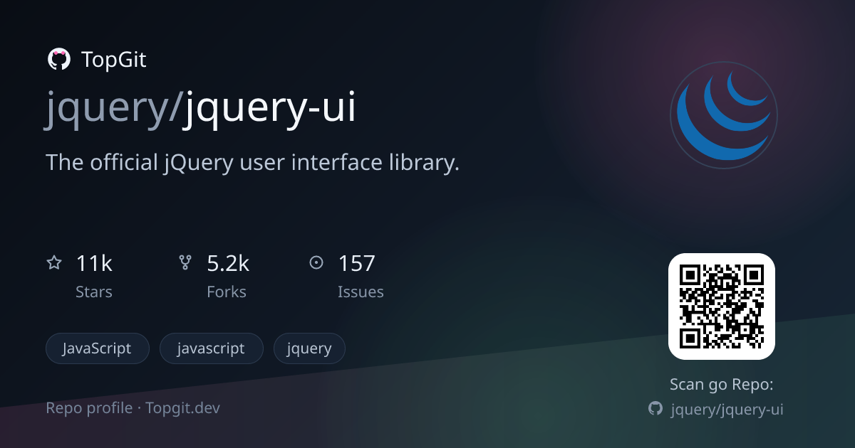 TopGit repo profile image for jquery/jquery-ui