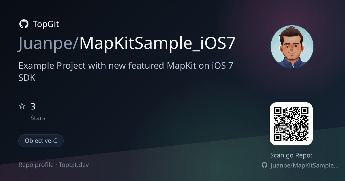 TopGit repo profile image for Juanpe/MapKitSample_iOS7