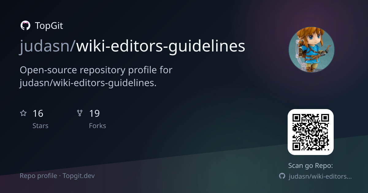TopGit repo profile image for judasn/wiki-editors-guidelines