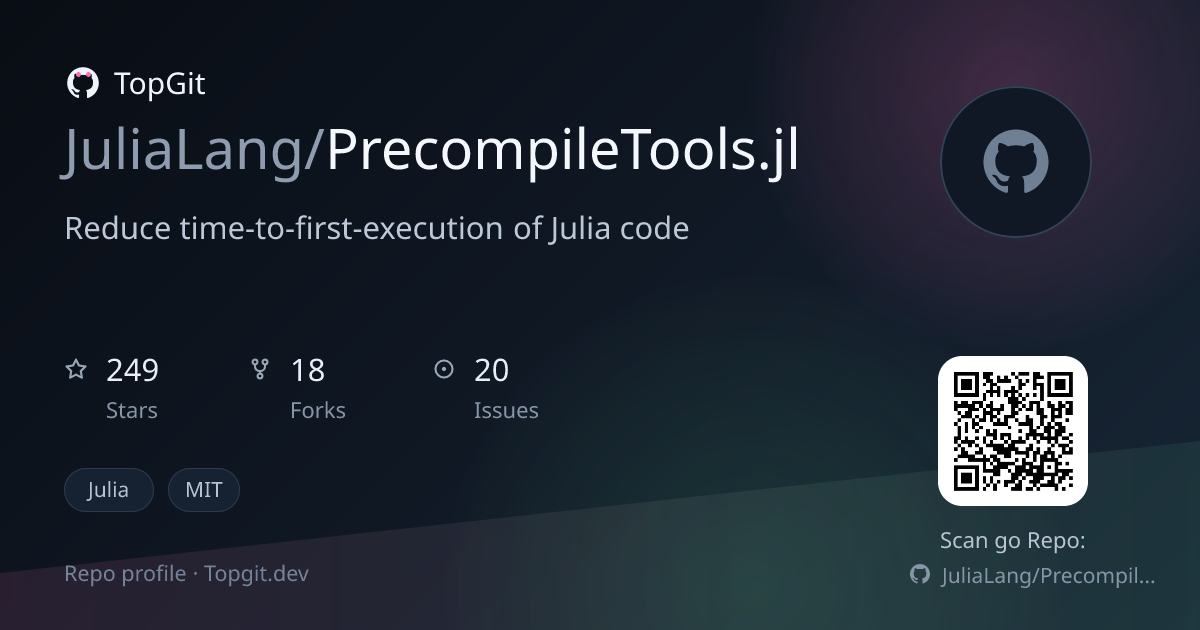 TopGit repo profile image for JuliaLang/PrecompileTools.jl