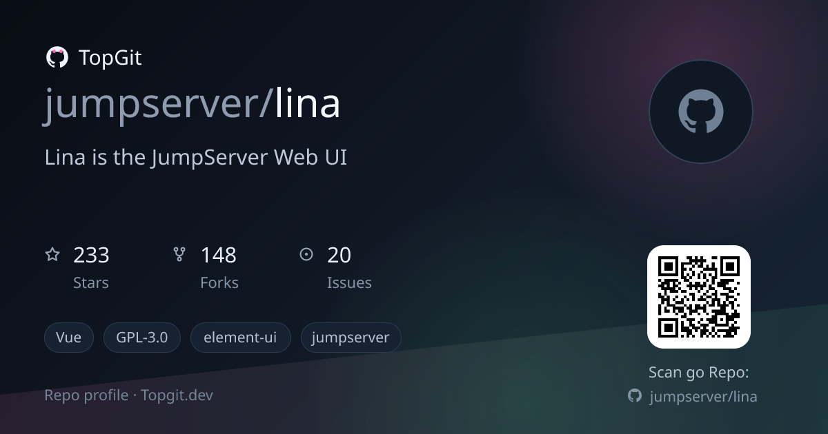 TopGit repo profile image for jumpserver/lina