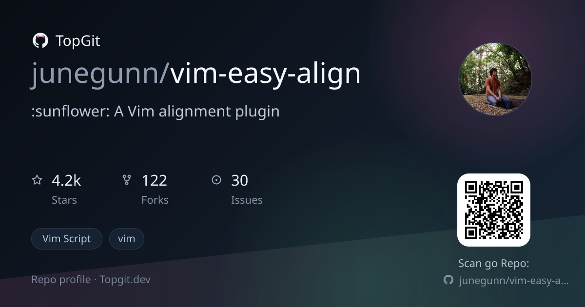 TopGit repo profile image for junegunn/vim-easy-align
