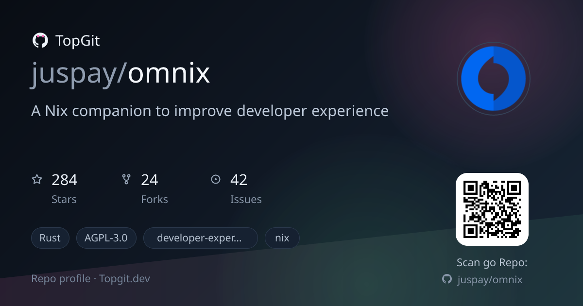 TopGit repo profile image for juspay/omnix