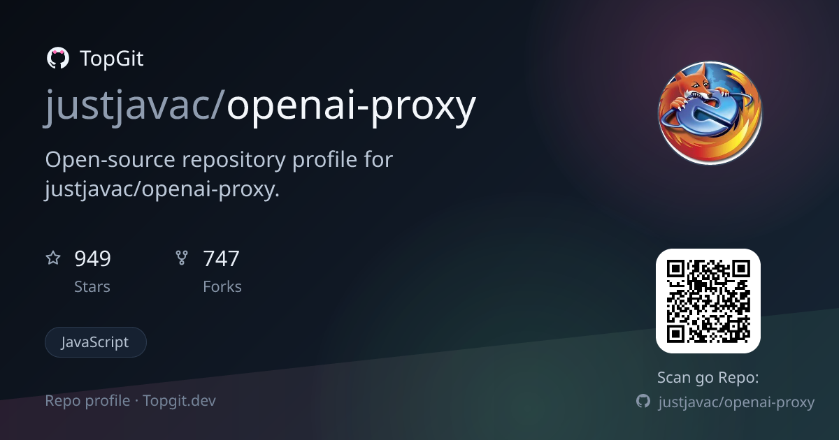 TopGit repo profile image for justjavac/openai-proxy