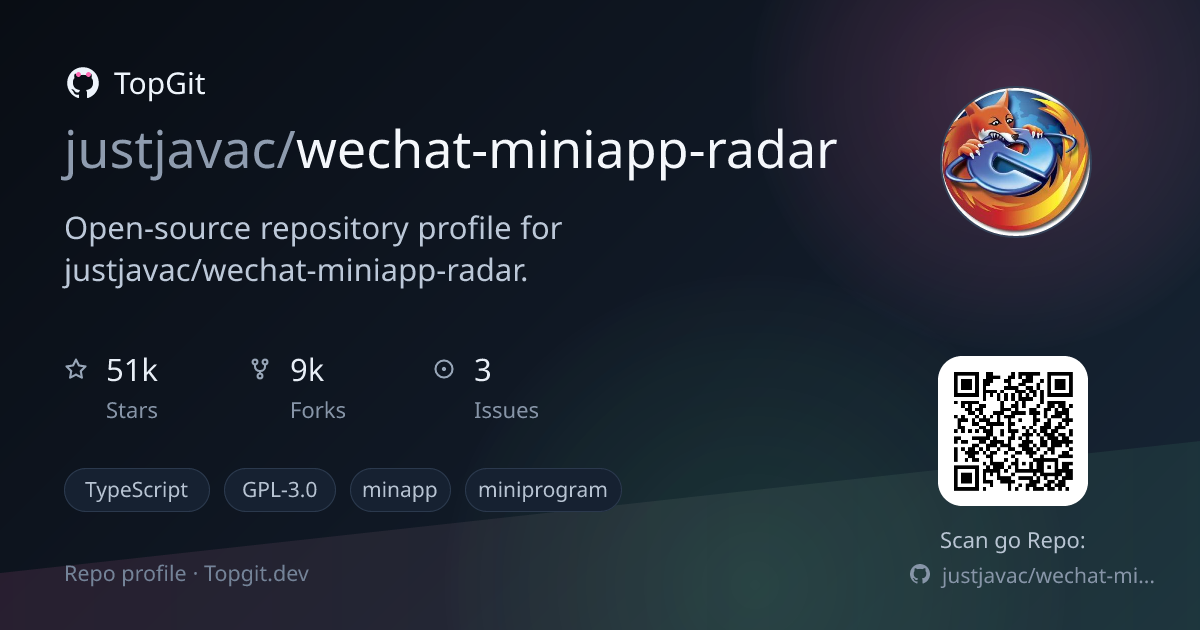 TopGit repo profile image for justjavac/wechat-miniapp-radar