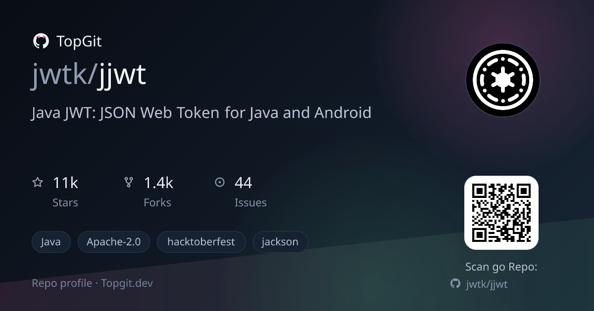 TopGit repo profile image for jwtk/jjwt