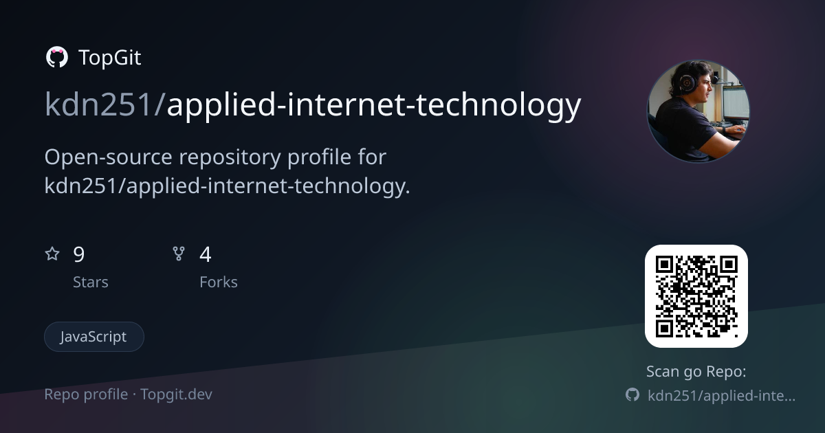 TopGit repo profile image for kdn251/applied-internet-technology