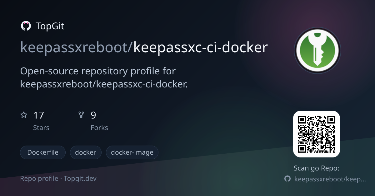 TopGit repo profile image for keepassxreboot/keepassxc-ci-docker