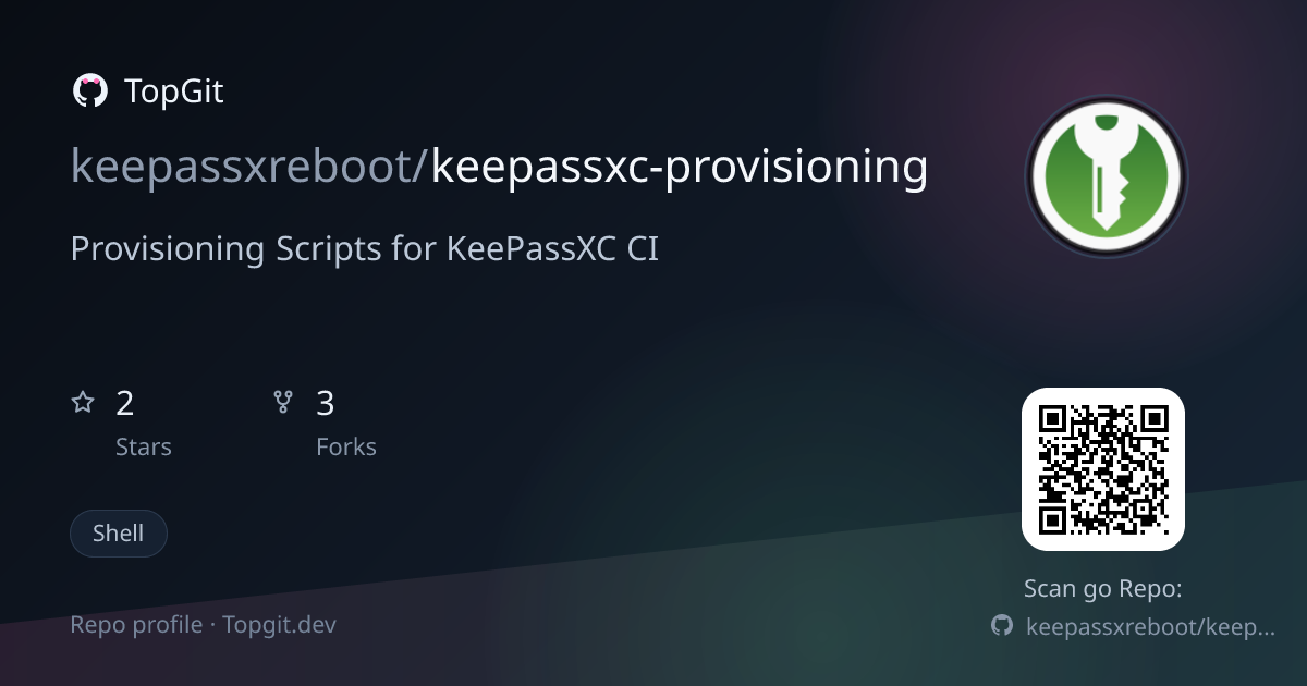 TopGit repo profile image for keepassxreboot/keepassxc-provisioning