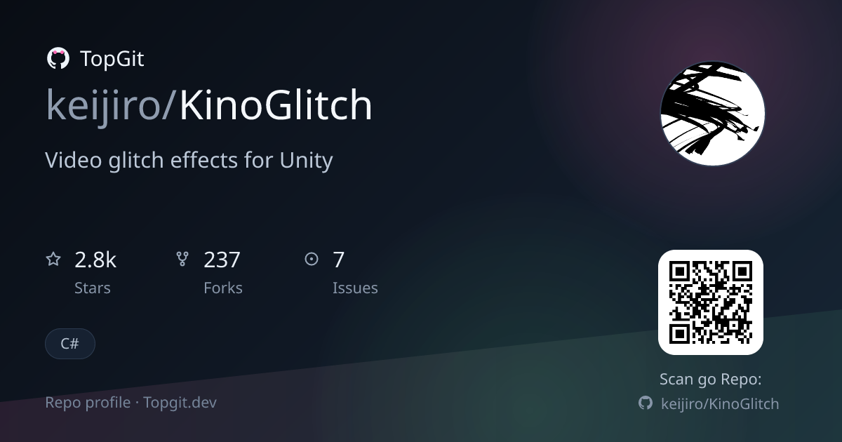 TopGit repo profile image for keijiro/KinoGlitch