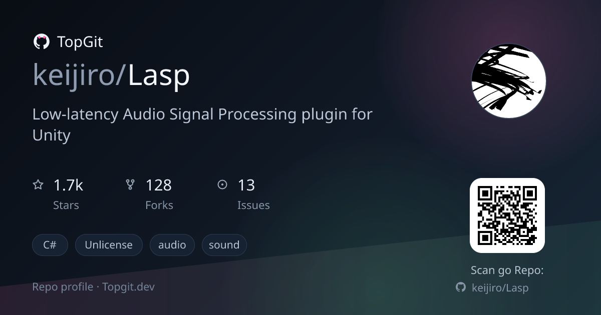 TopGit repo profile image for keijiro/Lasp