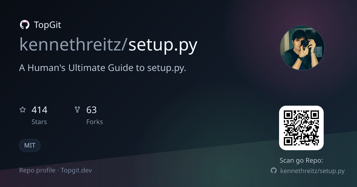 TopGit repo profile image for kennethreitz/setup.py