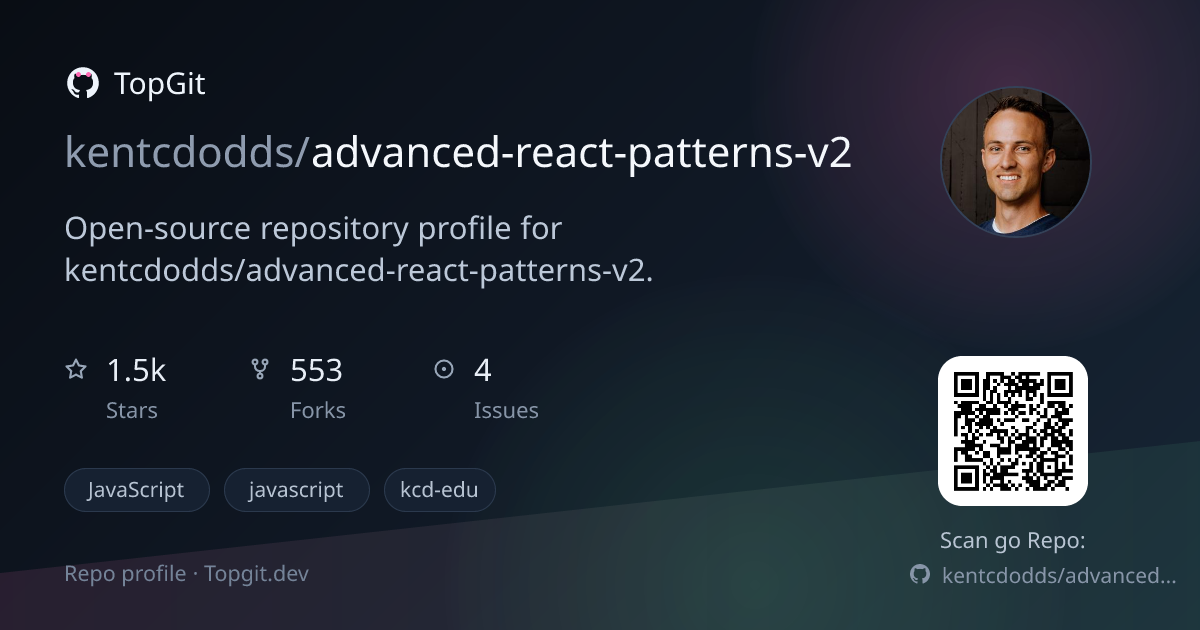 TopGit repo profile image for kentcdodds/advanced-react-patterns-v2