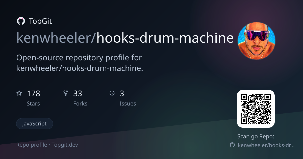 TopGit repo profile image for kenwheeler/hooks-drum-machine