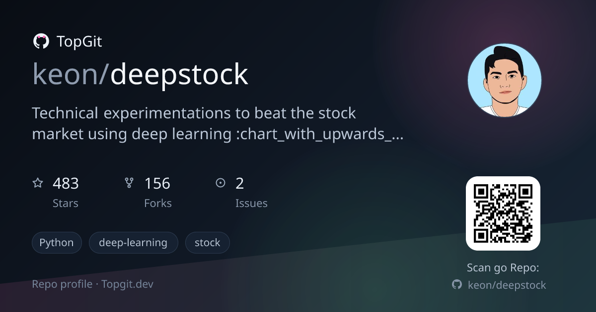 TopGit repo profile image for keon/deepstock