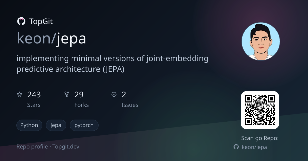 TopGit repo profile image for keon/jepa