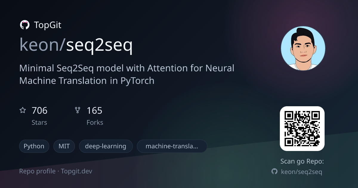 TopGit repo profile image for keon/seq2seq