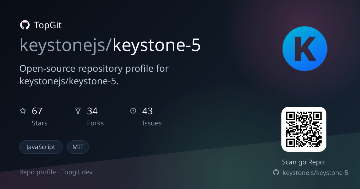 TopGit repo profile image for keystonejs/keystone-5