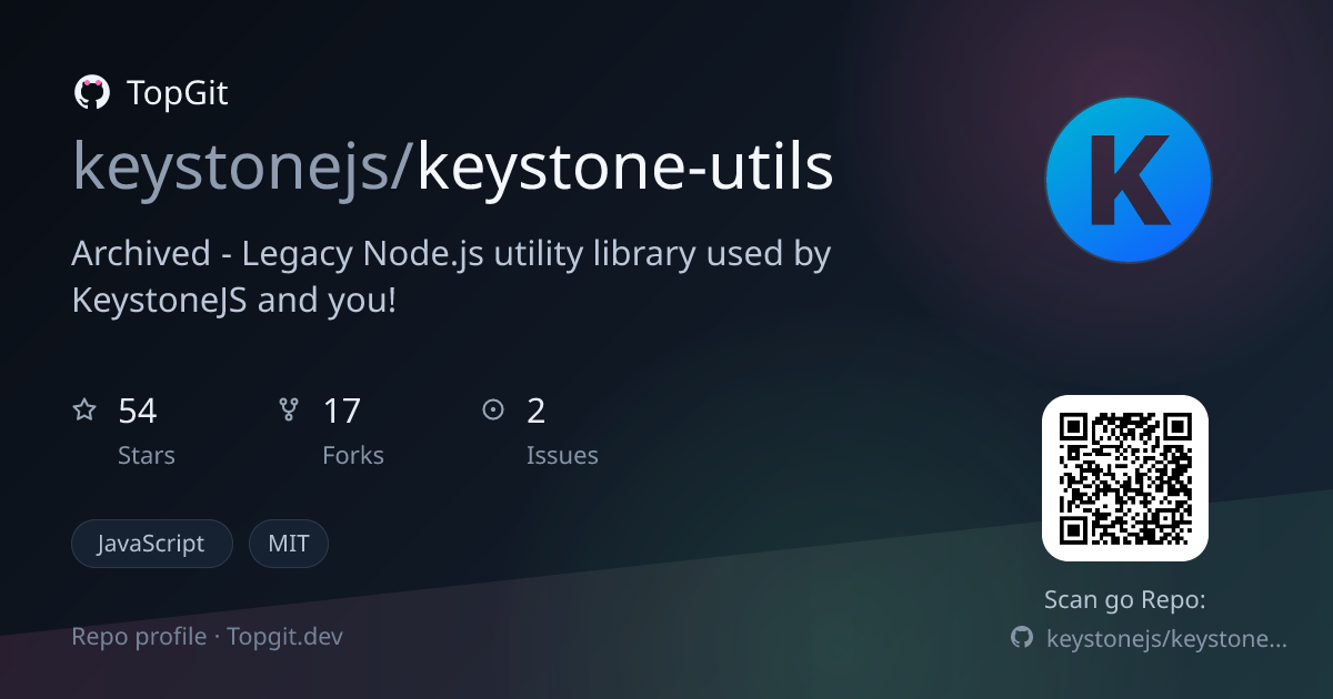 TopGit repo profile image for keystonejs/keystone-utils