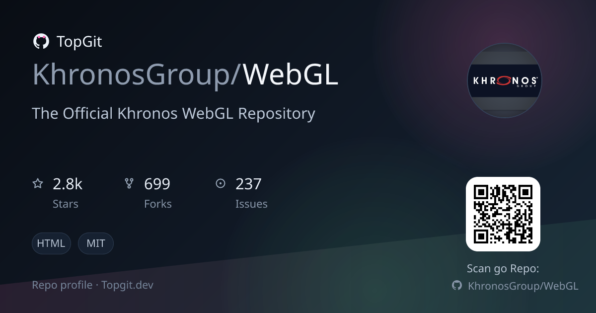 TopGit repo profile image for KhronosGroup/WebGL