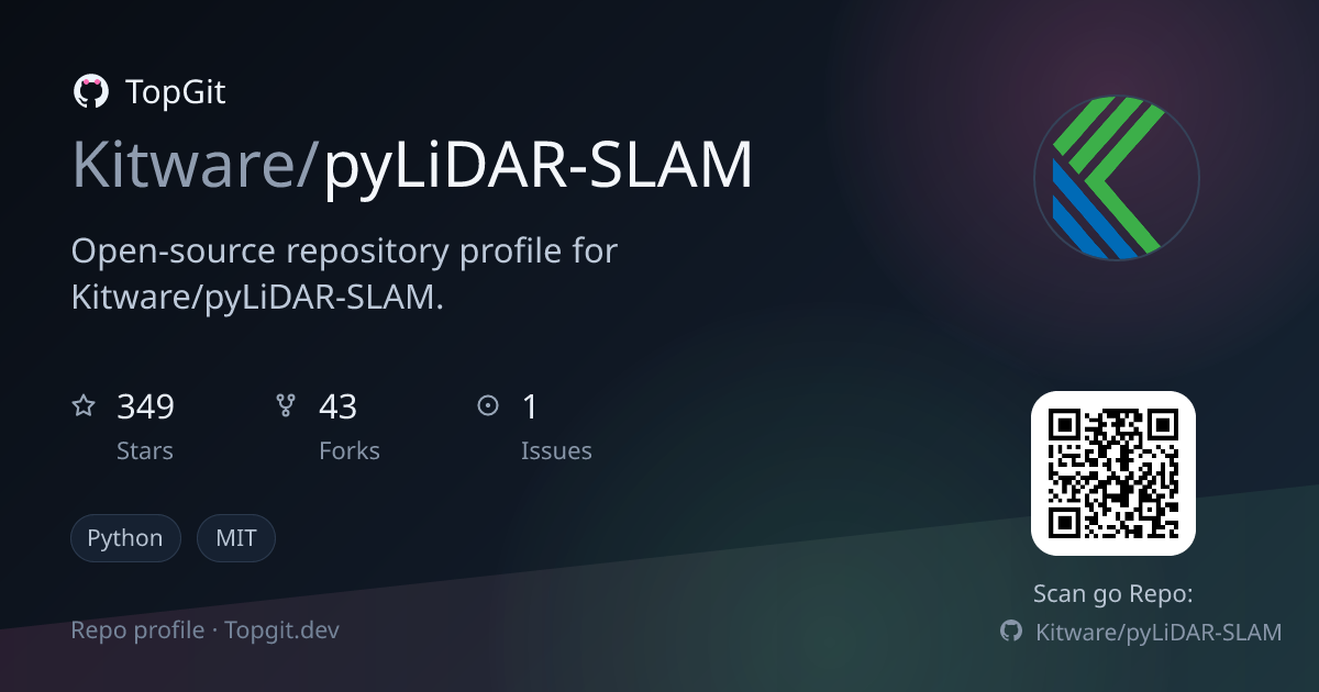 TopGit repo profile image for Kitware/pyLiDAR-SLAM
