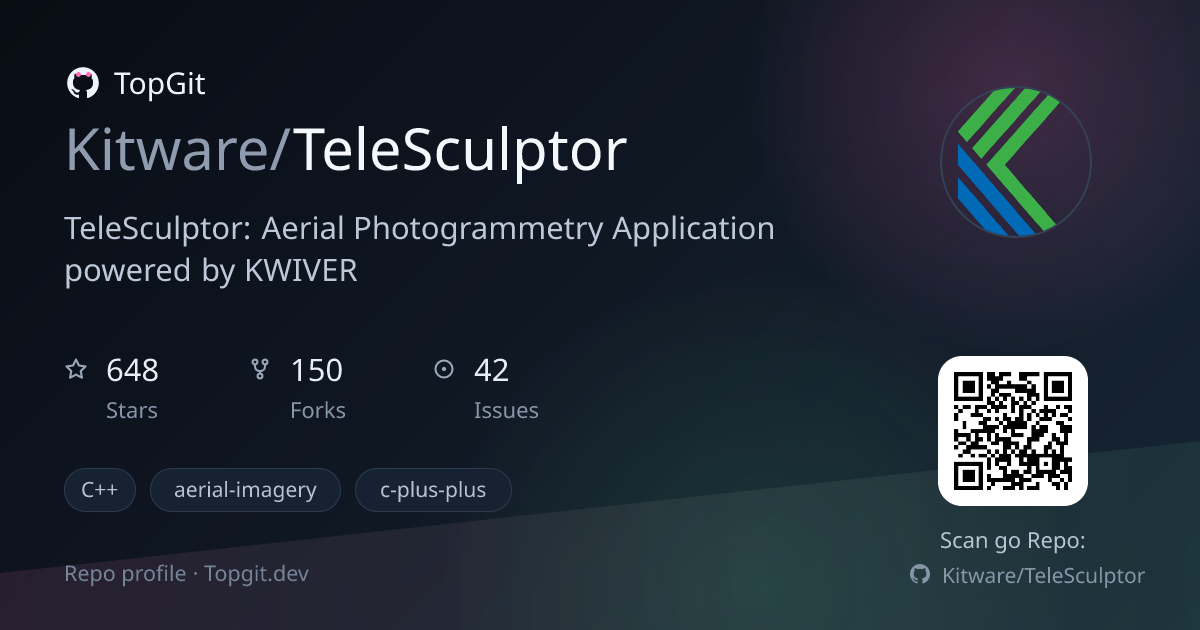 TopGit repo profile image for Kitware/TeleSculptor
