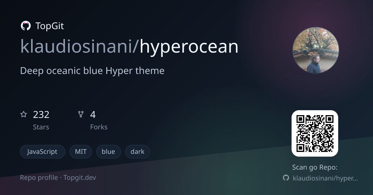 TopGit repo profile image for klaudiosinani/hyperocean