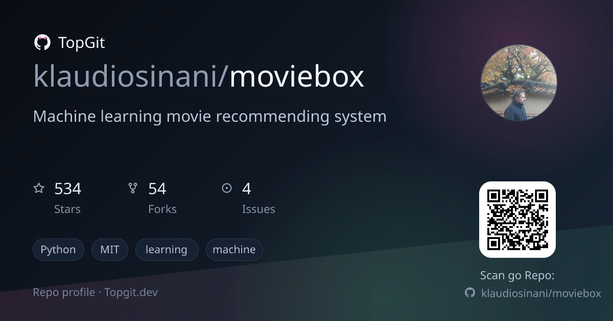 TopGit repo profile image for klaudiosinani/moviebox