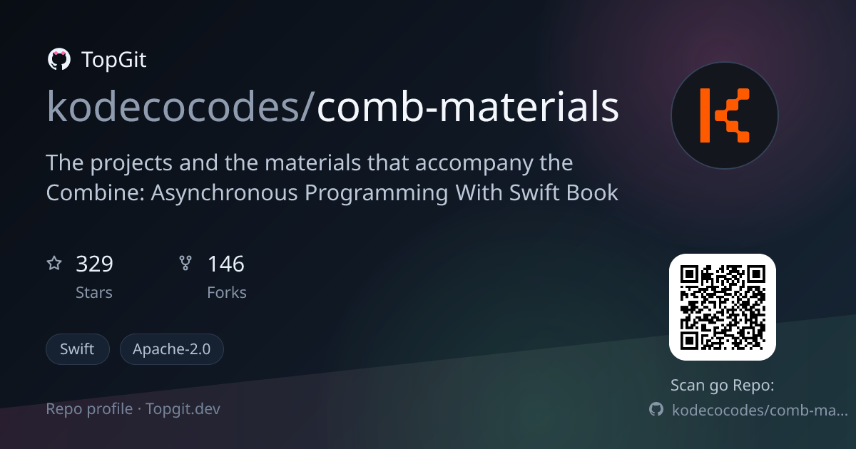 TopGit repo profile image for kodecocodes/comb-materials