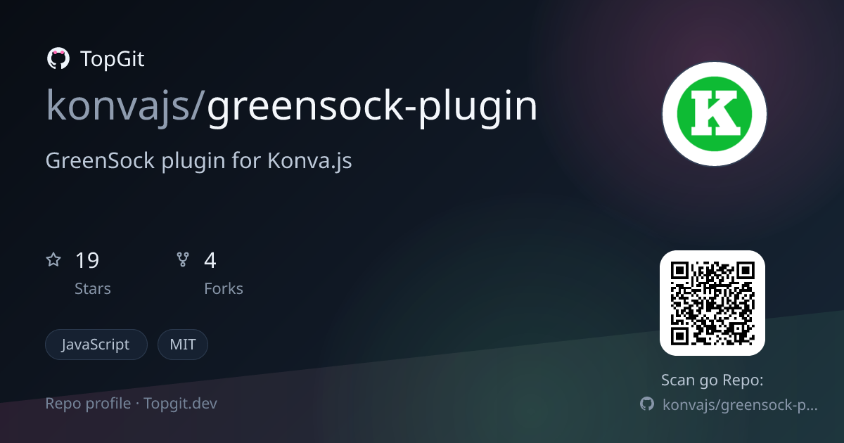 TopGit repo profile image for konvajs/greensock-plugin