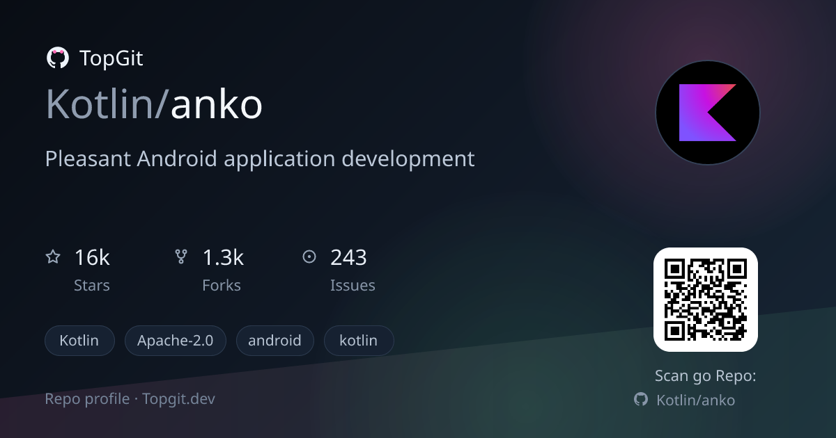 TopGit repo profile image for Kotlin/anko
