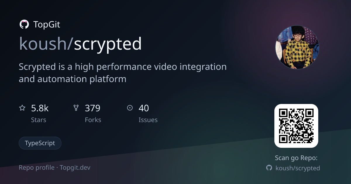 TopGit repo profile image for koush/scrypted
