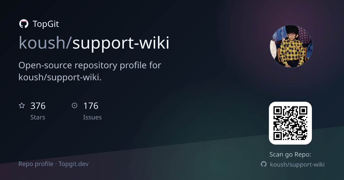 TopGit repo profile image for koush/support-wiki