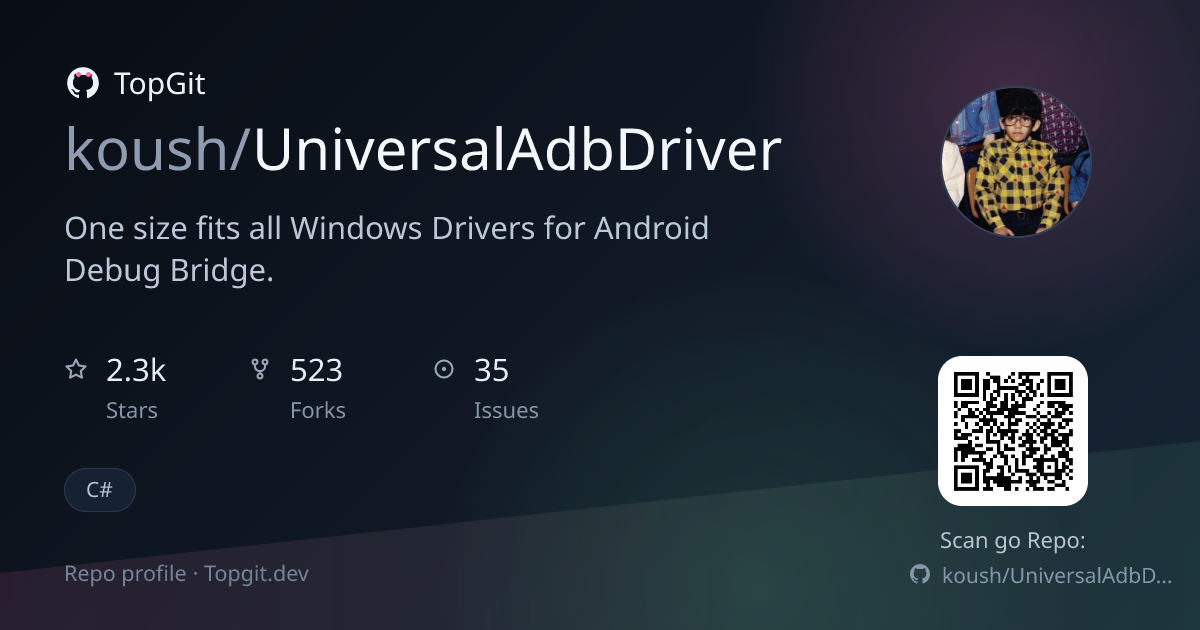 TopGit repo profile image for koush/UniversalAdbDriver