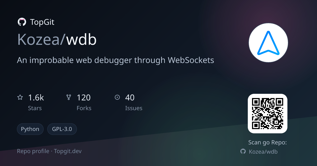 TopGit repo profile image for Kozea/wdb
