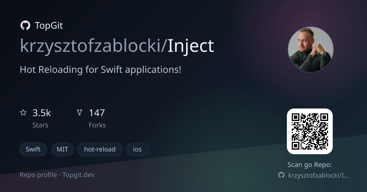 TopGit repo profile image for krzysztofzablocki/Inject