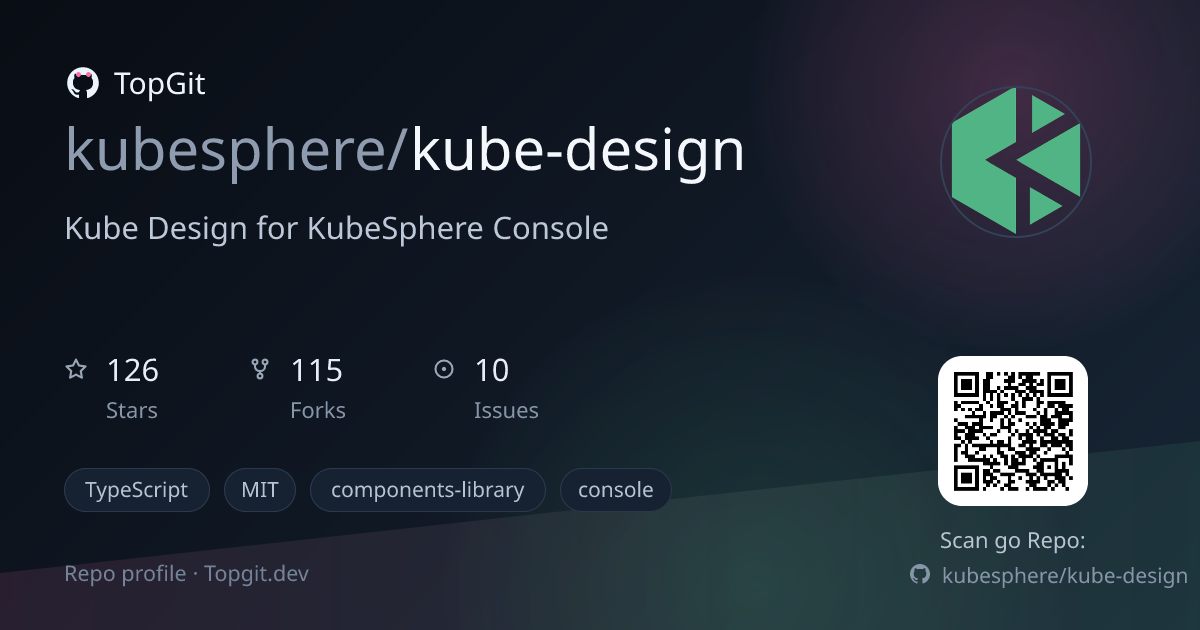 TopGit repo profile image for kubesphere/kube-design