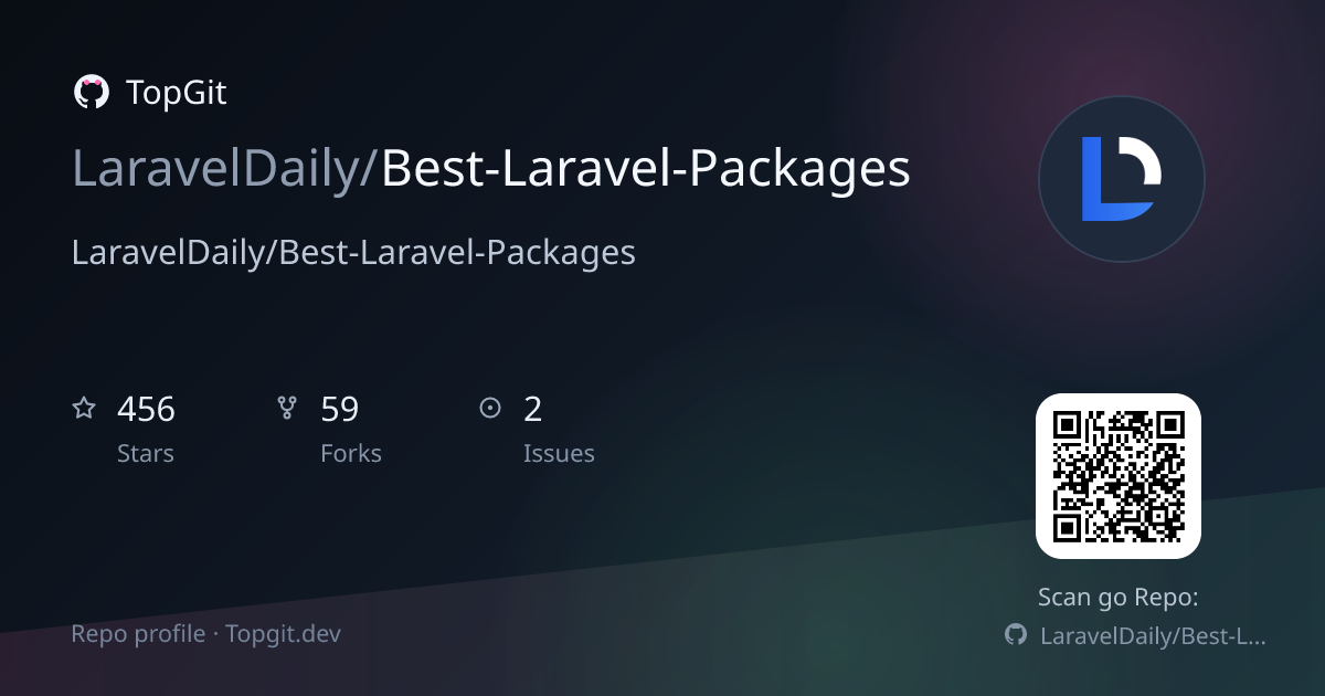 TopGit repo profile image for LaravelDaily/Best-Laravel-Packages