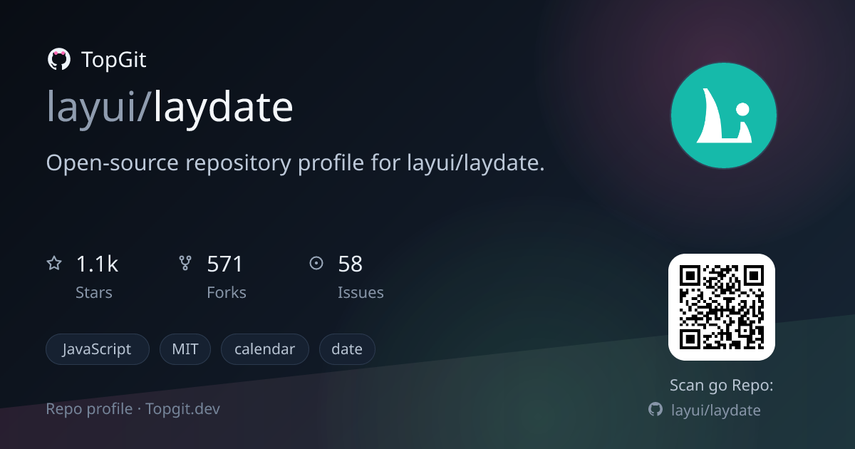 TopGit repo profile image for layui/laydate
