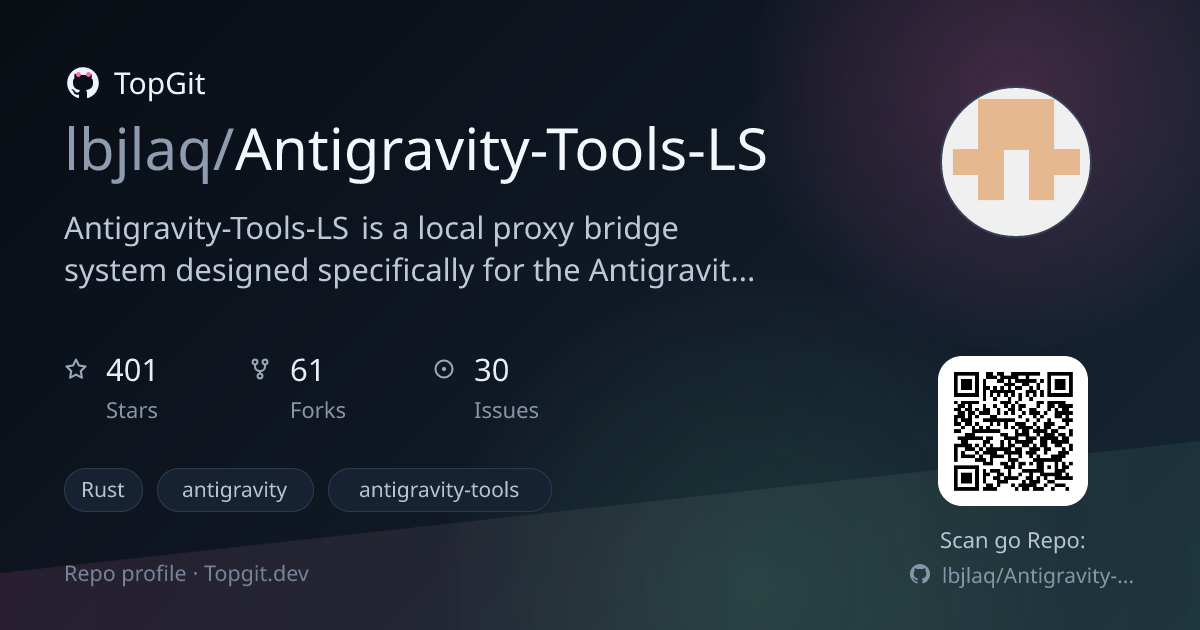 TopGit repo profile image for lbjlaq/Antigravity-Tools-LS