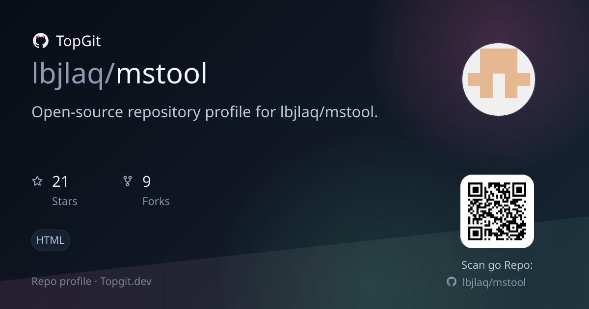 TopGit repo profile image for lbjlaq/mstool