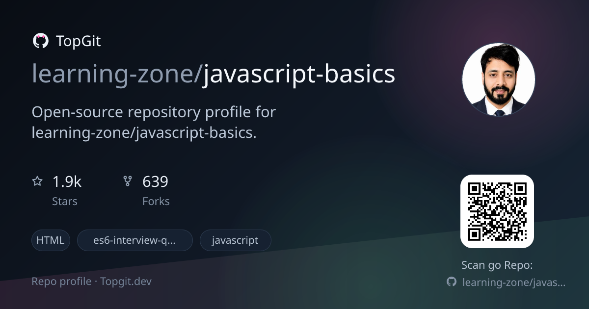 TopGit repo profile image for learning-zone/javascript-basics