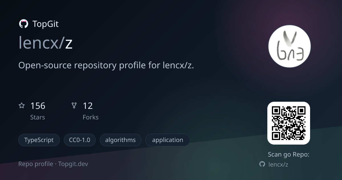TopGit repo profile image for lencx/z