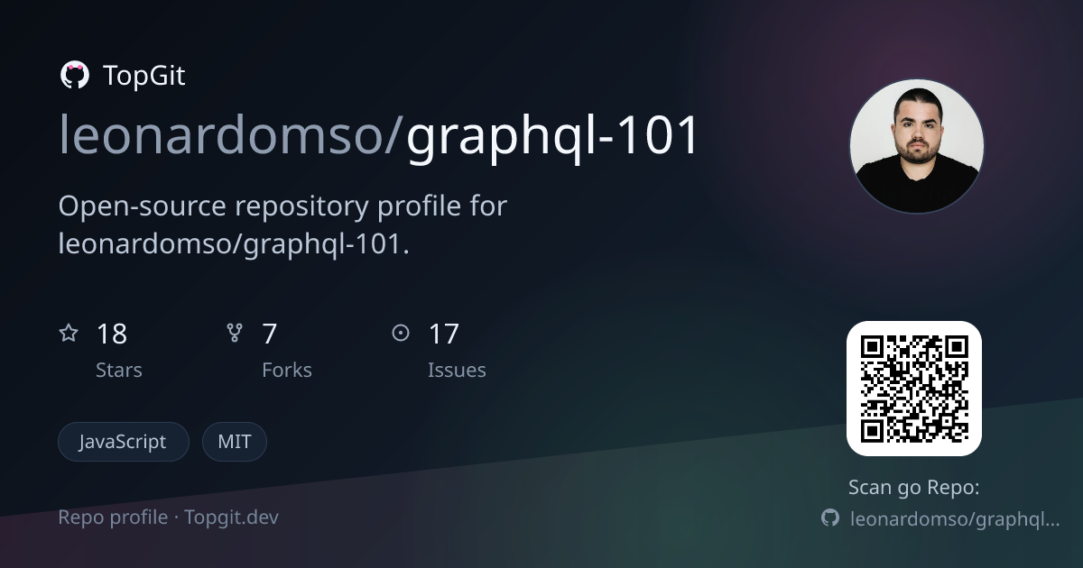 TopGit repo profile image for leonardomso/graphql-101