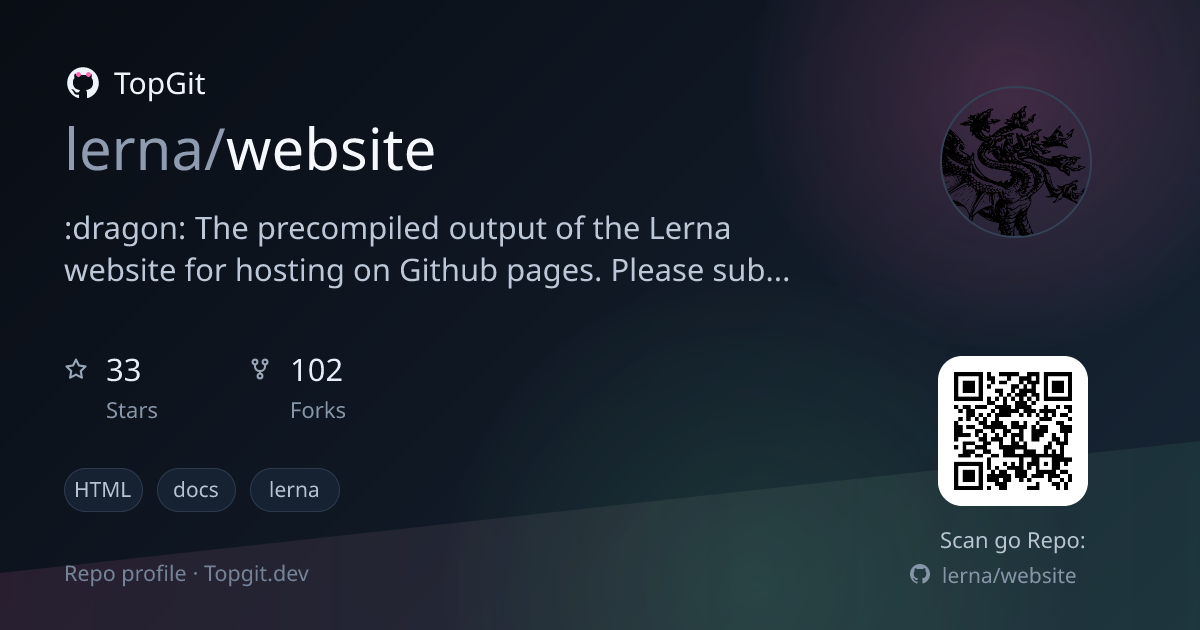 TopGit repo profile image for lerna/website