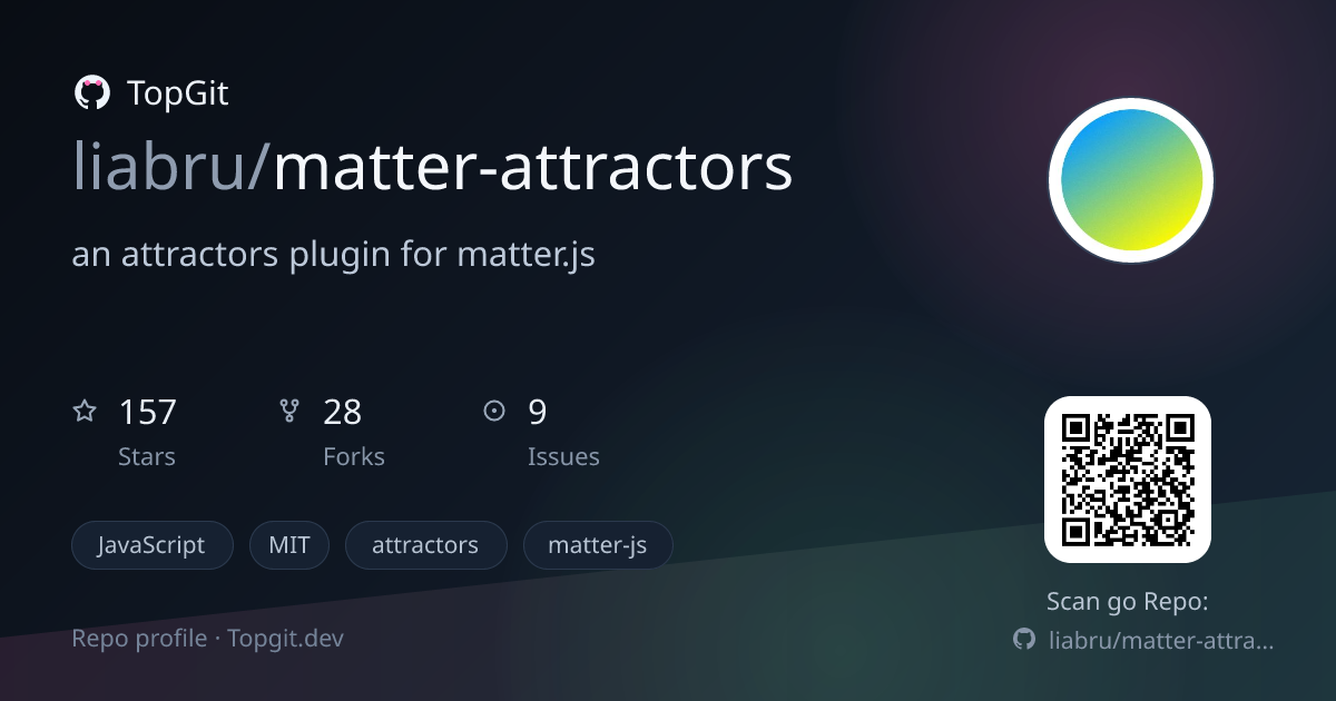 TopGit repo profile image for liabru/matter-attractors