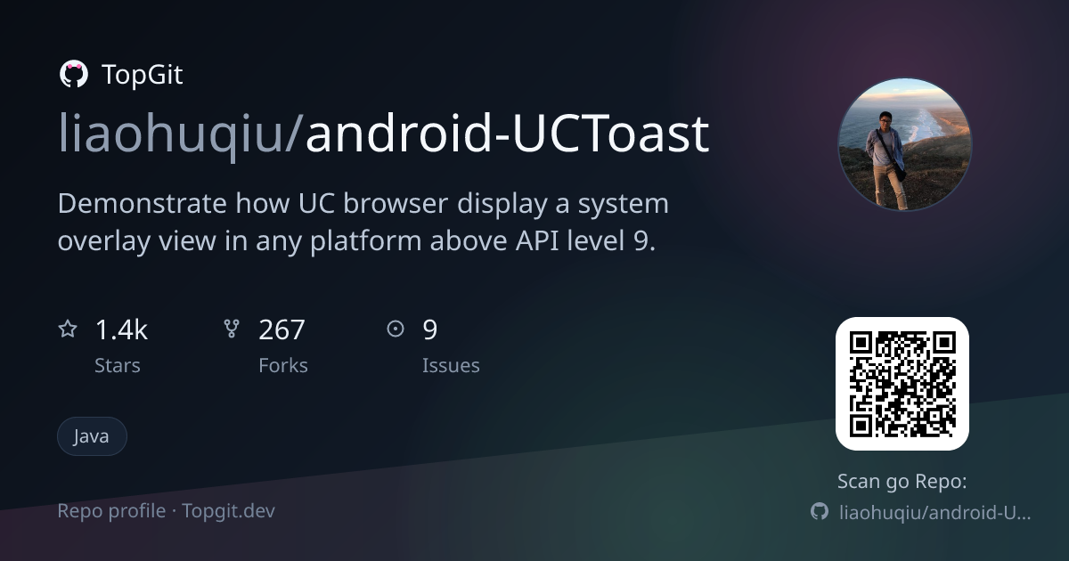 TopGit repo profile image for liaohuqiu/android-UCToast