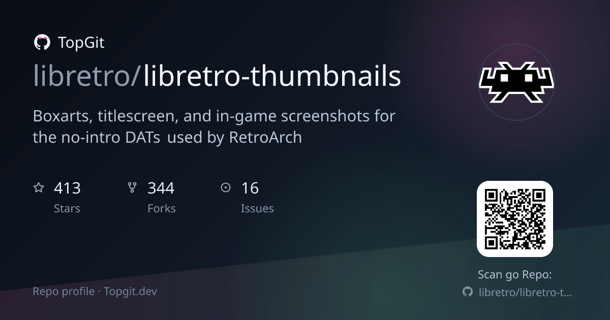 TopGit repo profile image for libretro/libretro-thumbnails