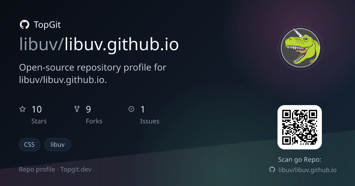 TopGit repo profile image for libuv/libuv.github.io